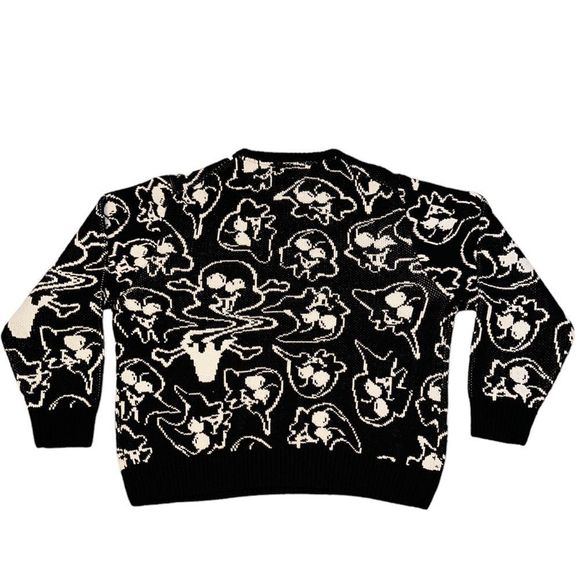 Size 3X IceCream‎ Men’s Sweater Black White Graphic All Over Print - Picture 4 of 13